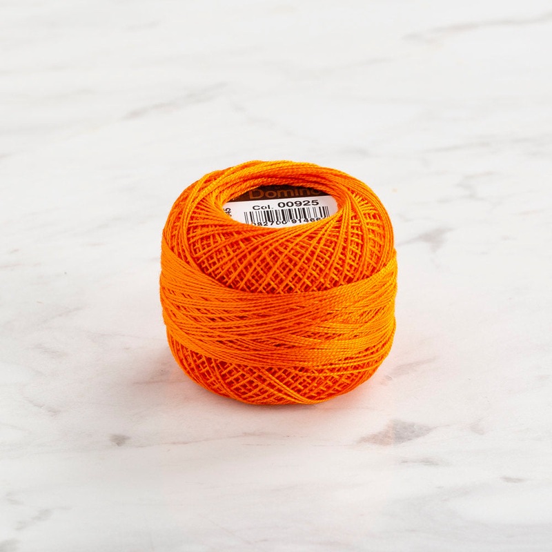 Domino Cotton Perle Size 12 Embroidery Thread (5 g), Orange – 4590012-925