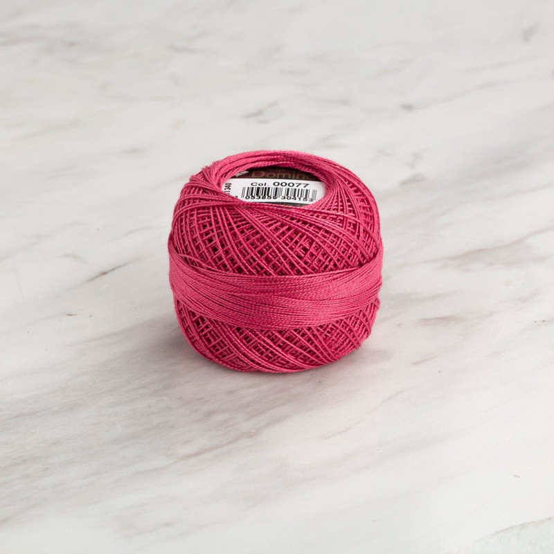 Domino Cotton Perle Size 12 Embroidery Thread (5 g), Pink – 4590012-00077