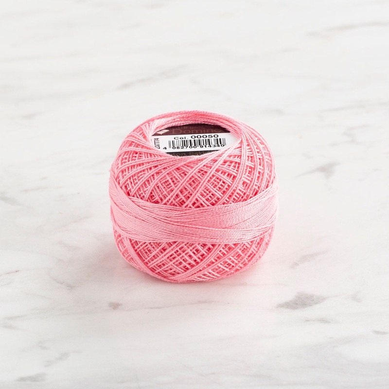 Domino Cotton Perle Size 12 Embroidery Thread (5 g), Pink – 4590012-50