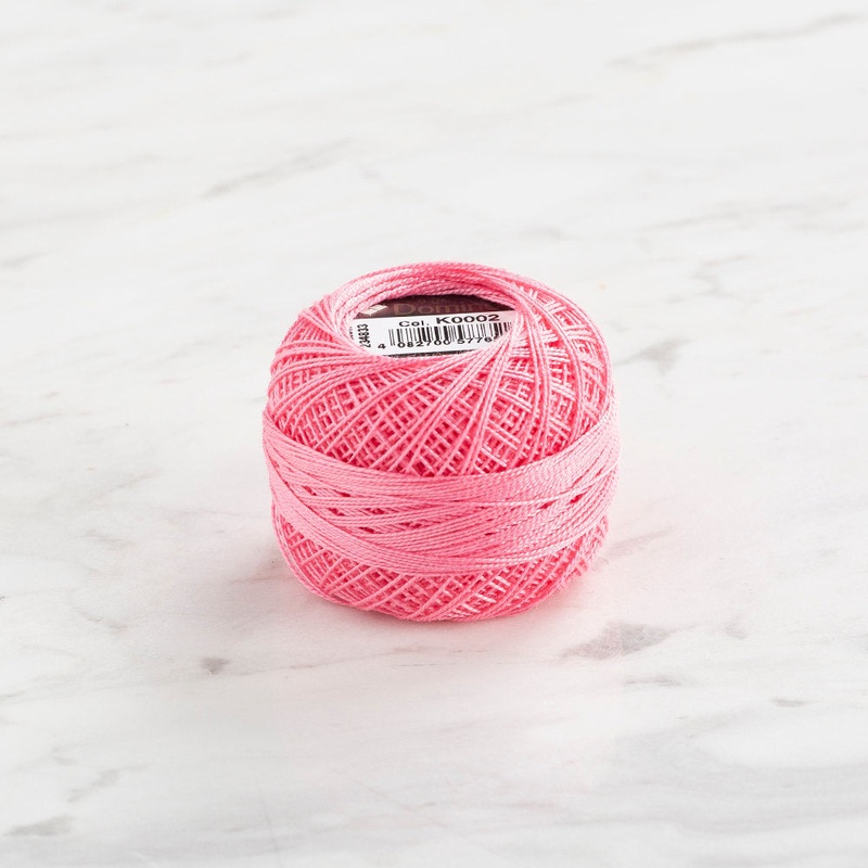 Domino Cotton Perle Size 12 Embroidery Thread (5 g), Pink – 4590012-K0002