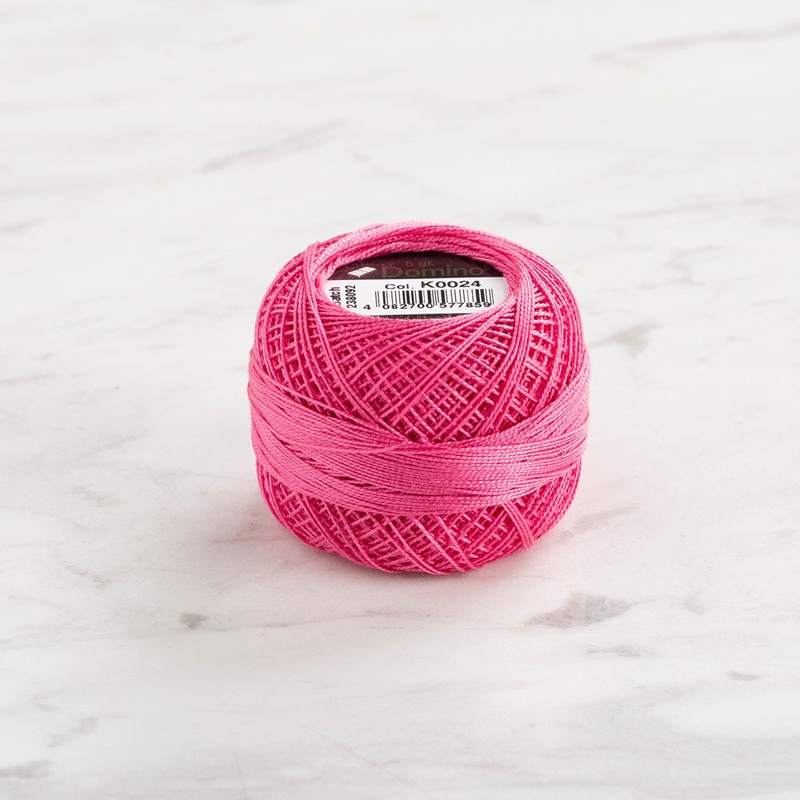 Domino Cotton Perle Size 12 Embroidery Thread (5 g), Pink – 4590012-K0024