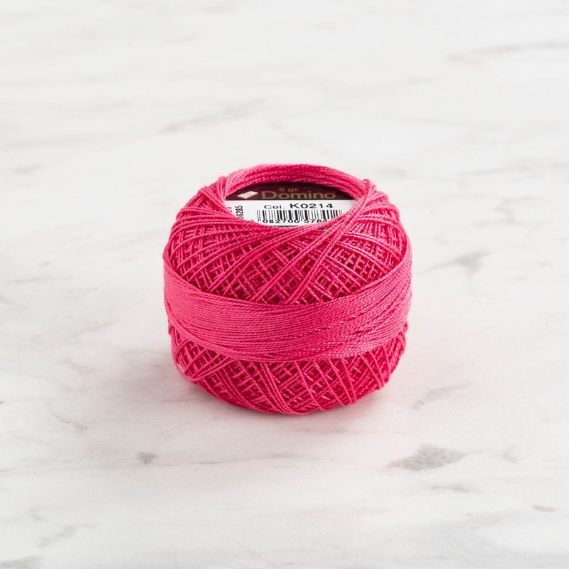Domino Cotton Perle Size 12 Embroidery Thread (5 g), Pink – 4590012-K0214