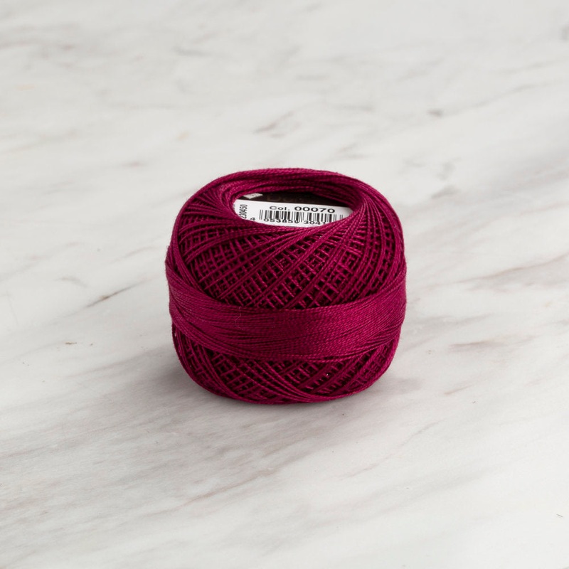 Domino Cotton Perle Size 12 Embroidery Thread (5 g), Plum – 4590012-00070