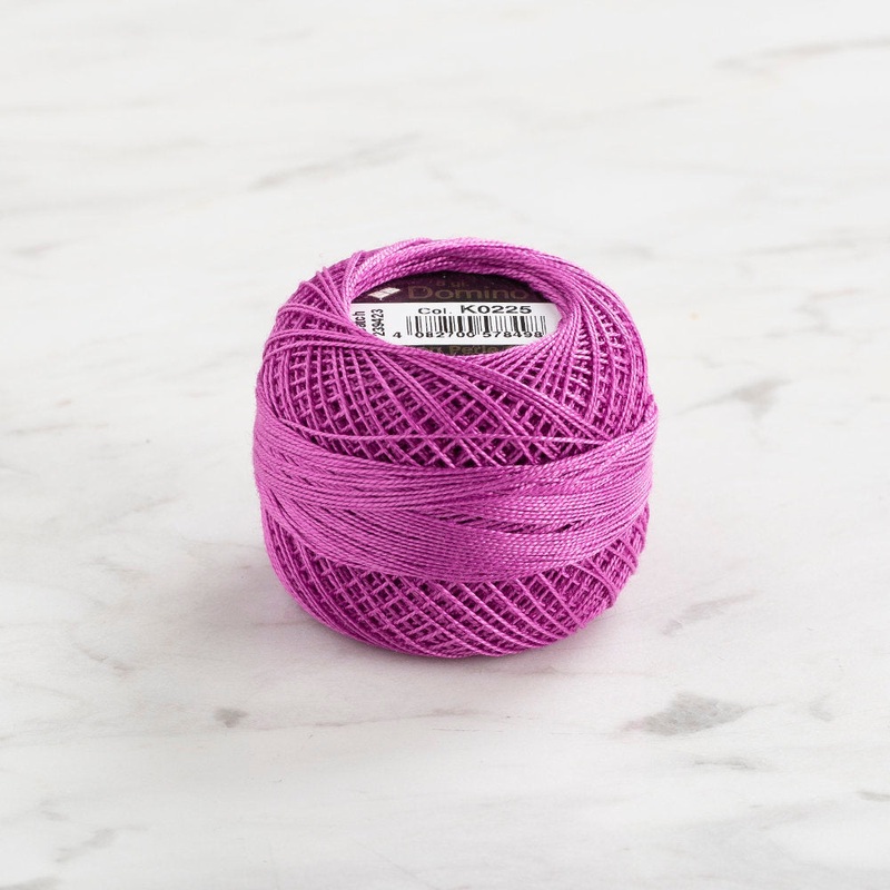 Domino Cotton Perle Size 12 Embroidery Thread (5 g), Purple – 4590012-K0225