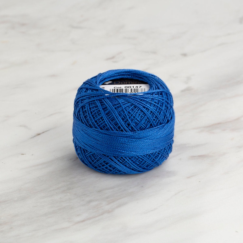 Domino Cotton Perle Size 12 Embroidery Thread (5 g), Saxe Blue – 4590012-00147