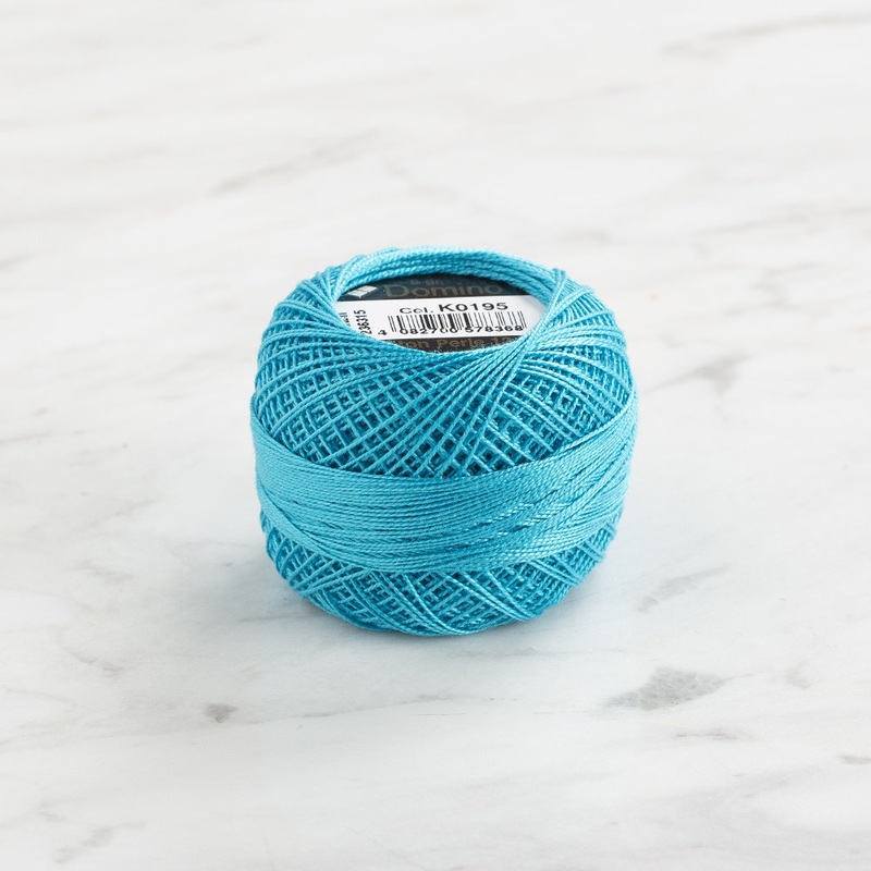 Domino Cotton Perle Size 12 Embroidery Thread (5 g), Turquoise – 4590012-K0195