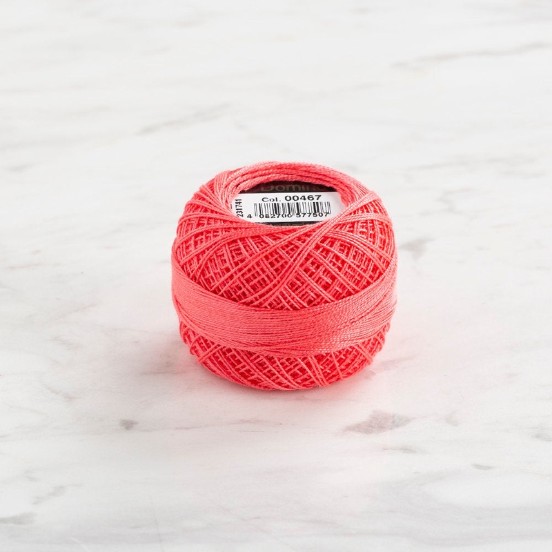 Domino Cotton Perle Size 12 Embroidery Thread (5 g), Vermilion – 4590012-467