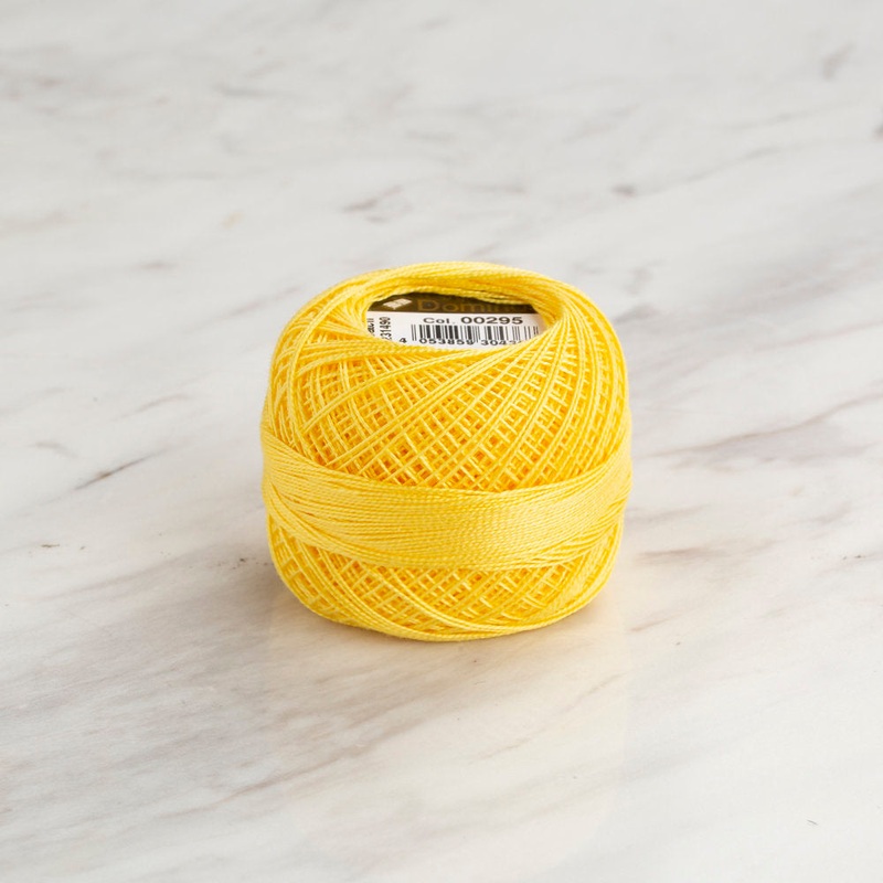 Domino Cotton Perle Size 12 Embroidery Thread (5 g), Yellow – 4590012-00295
