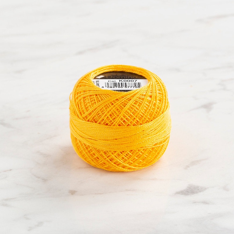Domino Cotton Perle Size 12 Embroidery Thread (5 g), Yellow – 4590012-K0007