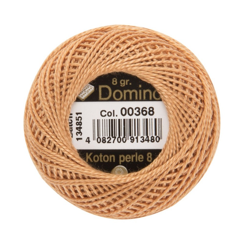 Domino Cotton Perle Size 8 Embroidery Thread (8 g), Beige – 4598008-00368