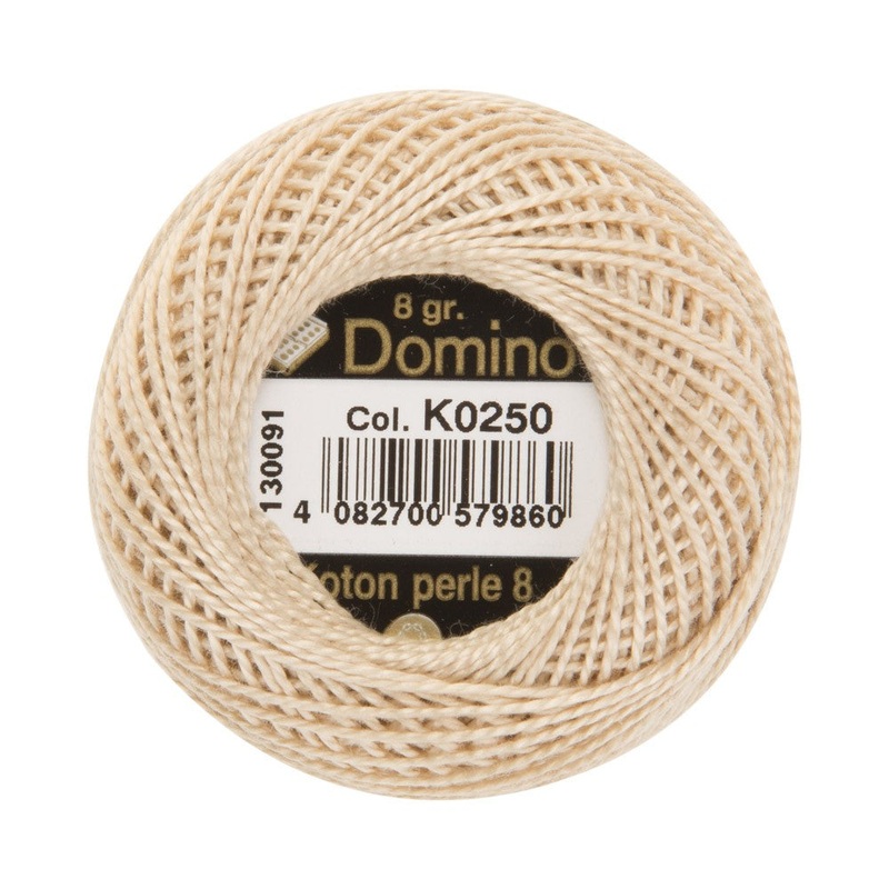 Domino Cotton Perle Size 8 Embroidery Thread (8 g), Beige – 4598008-K0250