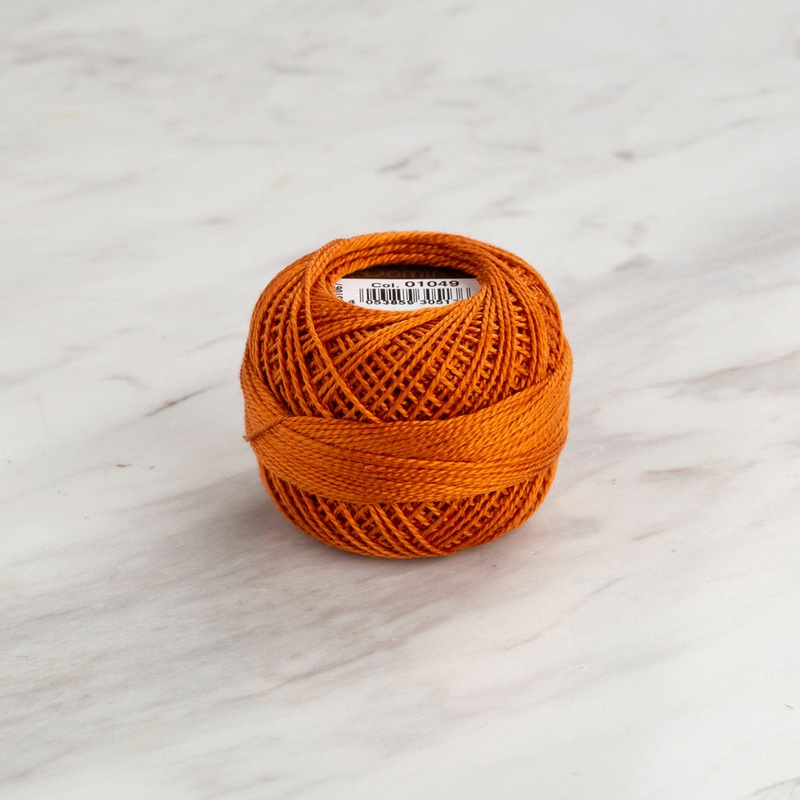 Domino Cotton Perle Size 8 Embroidery Thread (8 g), Brown – 4598008-01049