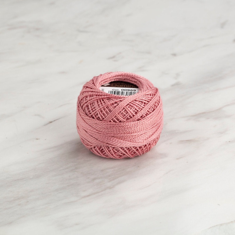 Domino Cotton Perle Size 8 Embroidery Thread (8 g), Dark Lilac – 4598008-00969