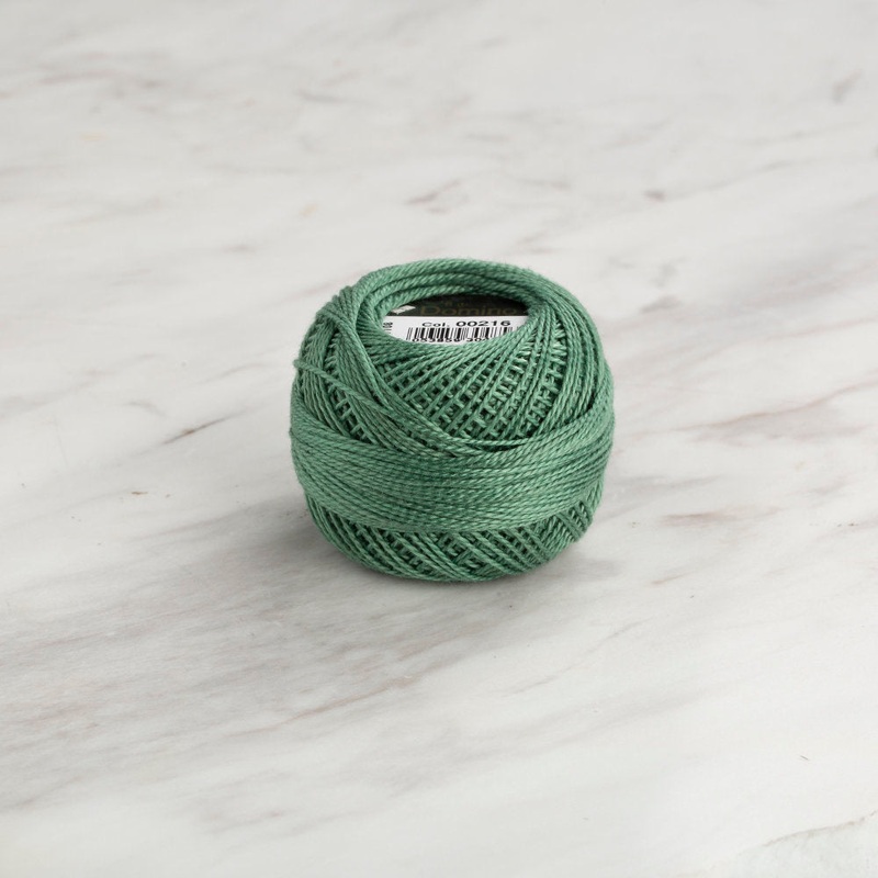 Domino Cotton Perle Size 8 Embroidery Thread (8 g), Green – 4598008-00216