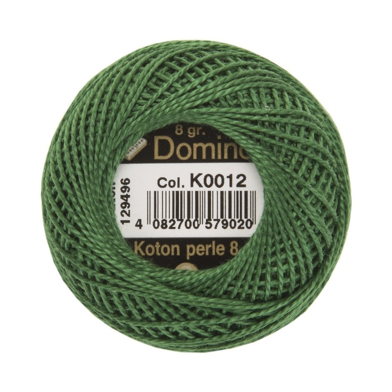 Domino Cotton Perle Size 8 Embroidery Thread (8 g), Green – 4598008-K0012