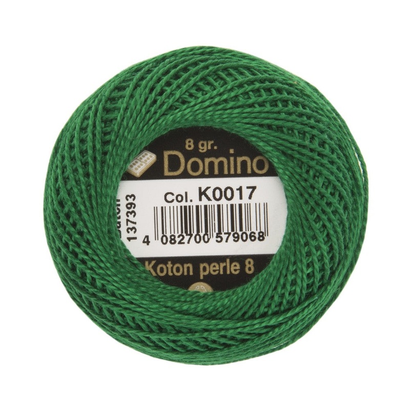 Domino Cotton Perle Size 8 Embroidery Thread (8 g), Green – 4598008-K0017