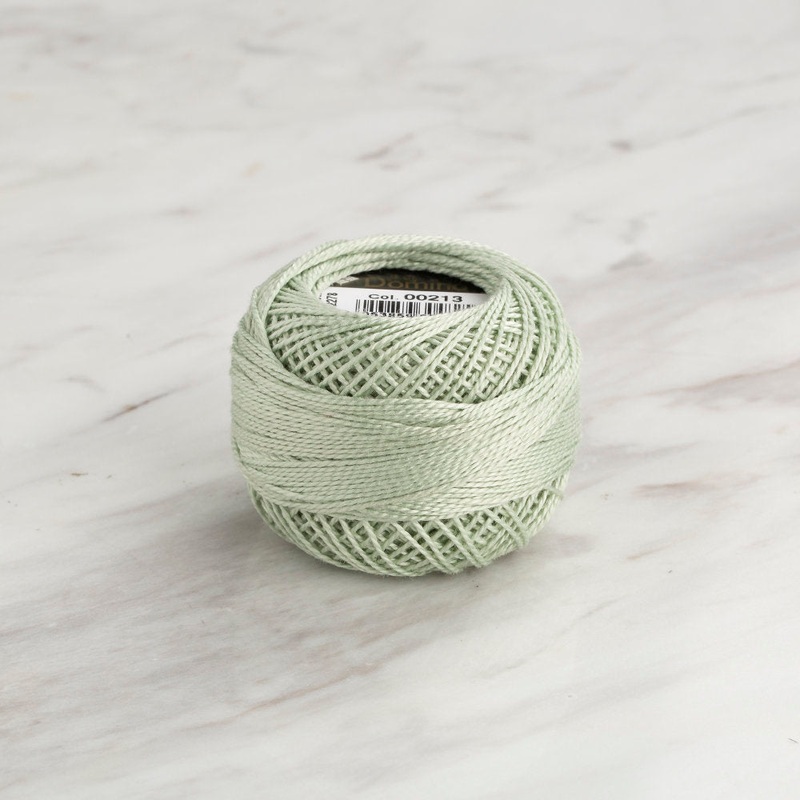 Domino Cotton Perle Size 8 Embroidery Thread (8 g), Light Green – 4598008-00213