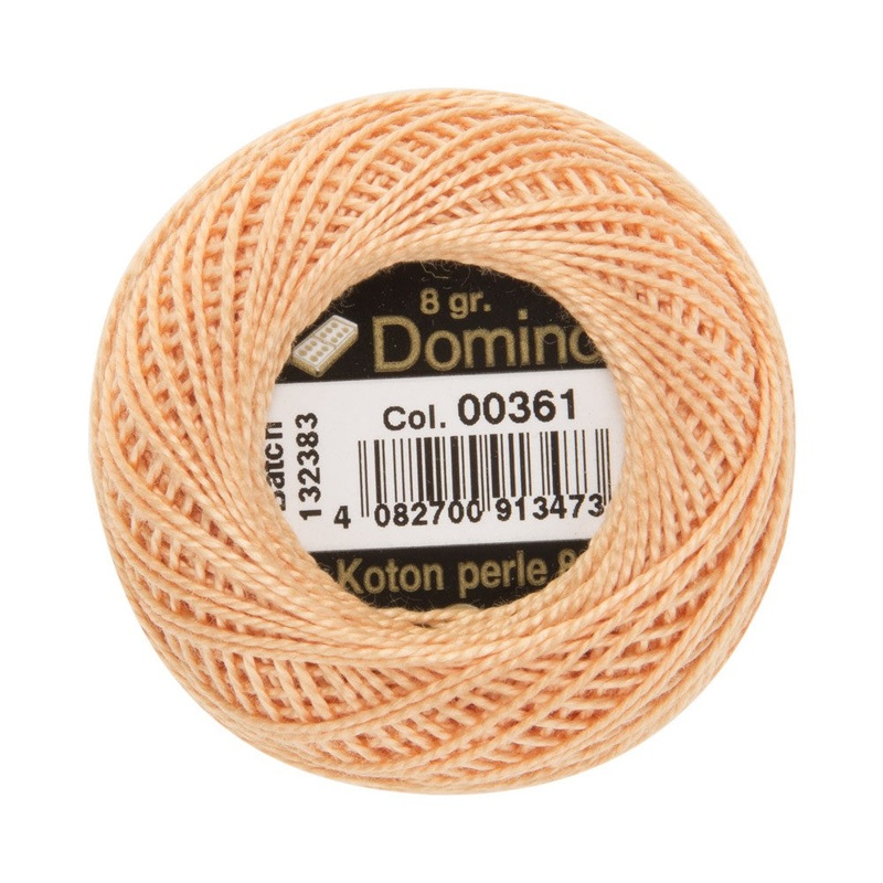 Domino Cotton Perle Size 8 Embroidery Thread (8 g), Orange – 4598008-00361
