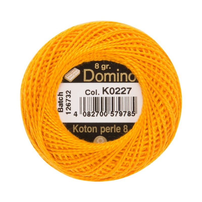 Domino Cotton Perle Size 8 Embroidery Thread (8 g), Orange – 4598008-K0227