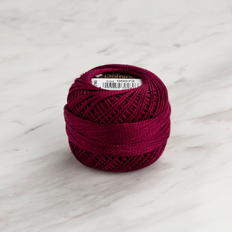 Domino Cotton Perle Size 8 Embroidery Thread (8 g), Plum – 4598008-00072