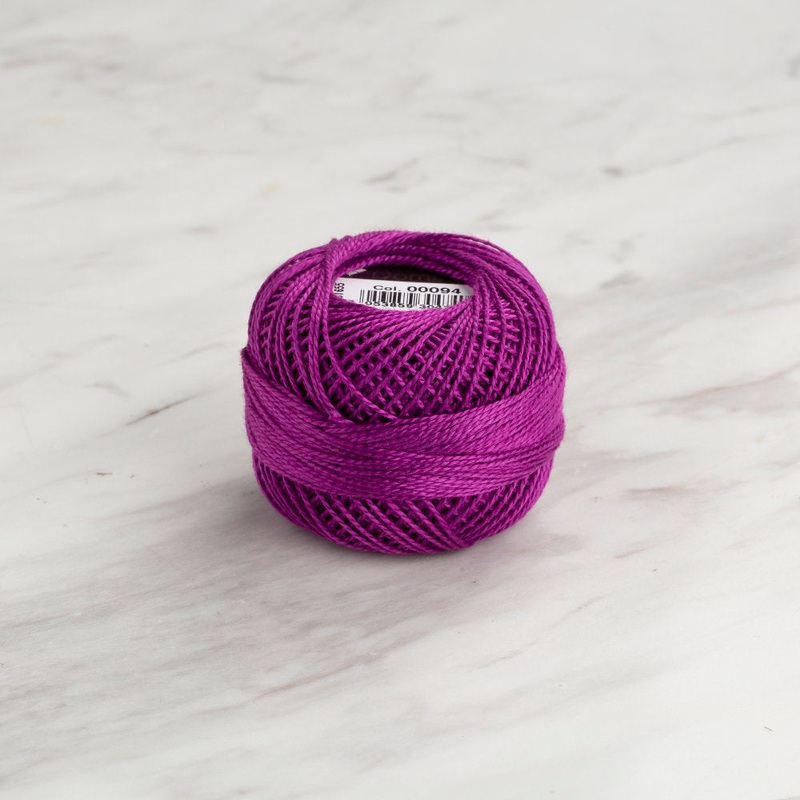 Domino Cotton Perle Size 8 Embroidery Thread (8 g), Purple – 4598008-00094