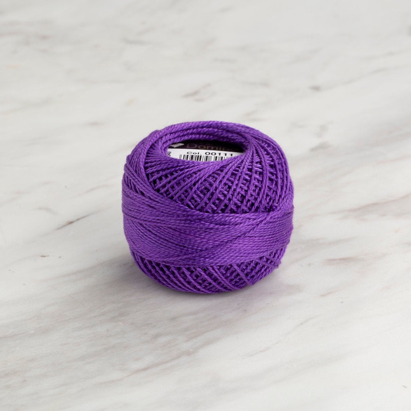 Domino Cotton Perle Size 8 Embroidery Thread (8 g), Purple – 4598008-00111