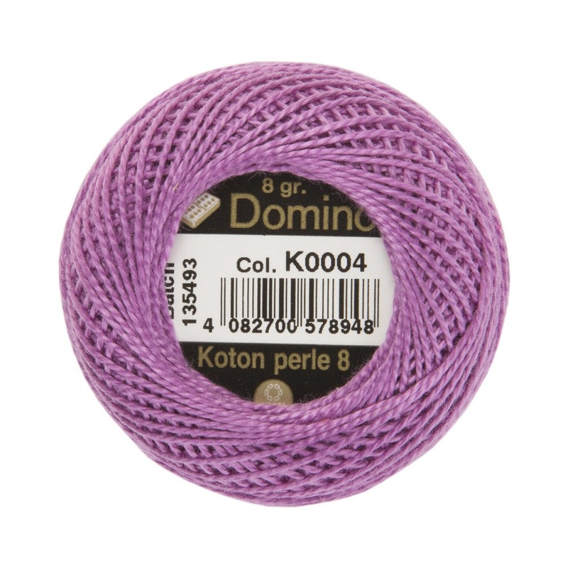 Domino Cotton Perle Size 8 Embroidery Thread (8 g), Purple – 4598008-K0004