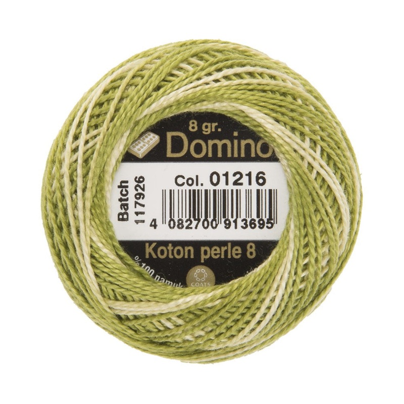 Domino Cotton Perle Size 8 Embroidery Thread (8 g), Variegated – 4598008-01216