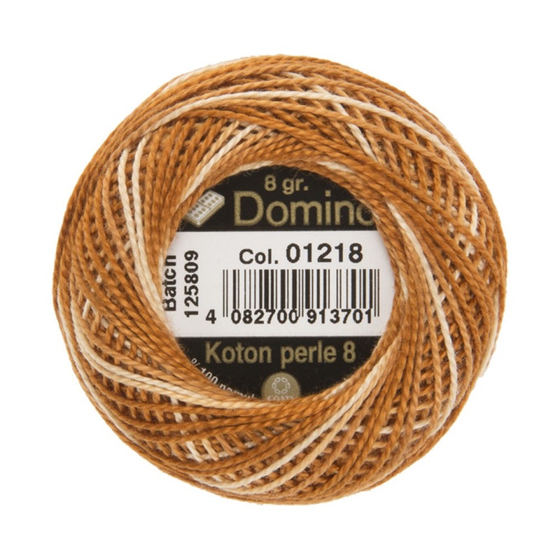 Domino Cotton Perle Size 8 Embroidery Thread (8 g), Variegated – 4598008-01218