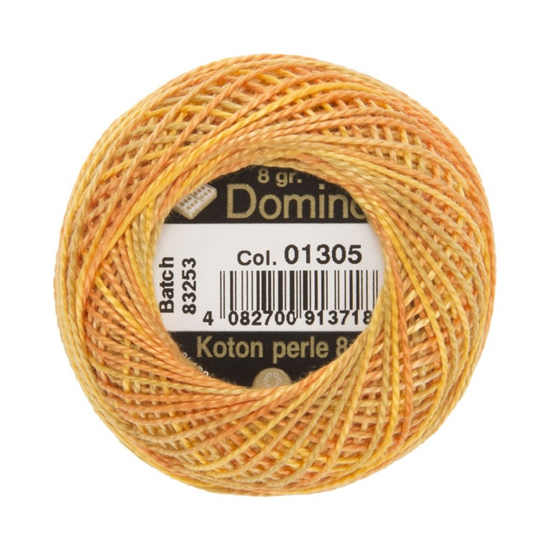 Domino Cotton Perle Size 8 Embroidery Thread (8 g), Variegated – 4598008-01305