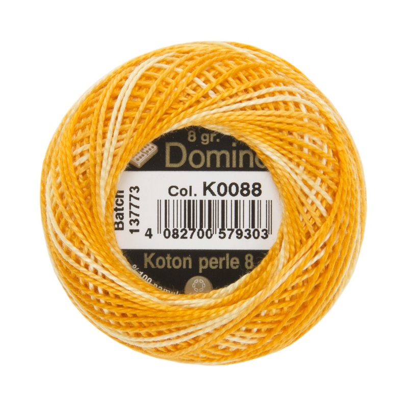 Domino Cotton Perle Size 8 Embroidery Thread (8 g), Variegated – 4598008-K0088