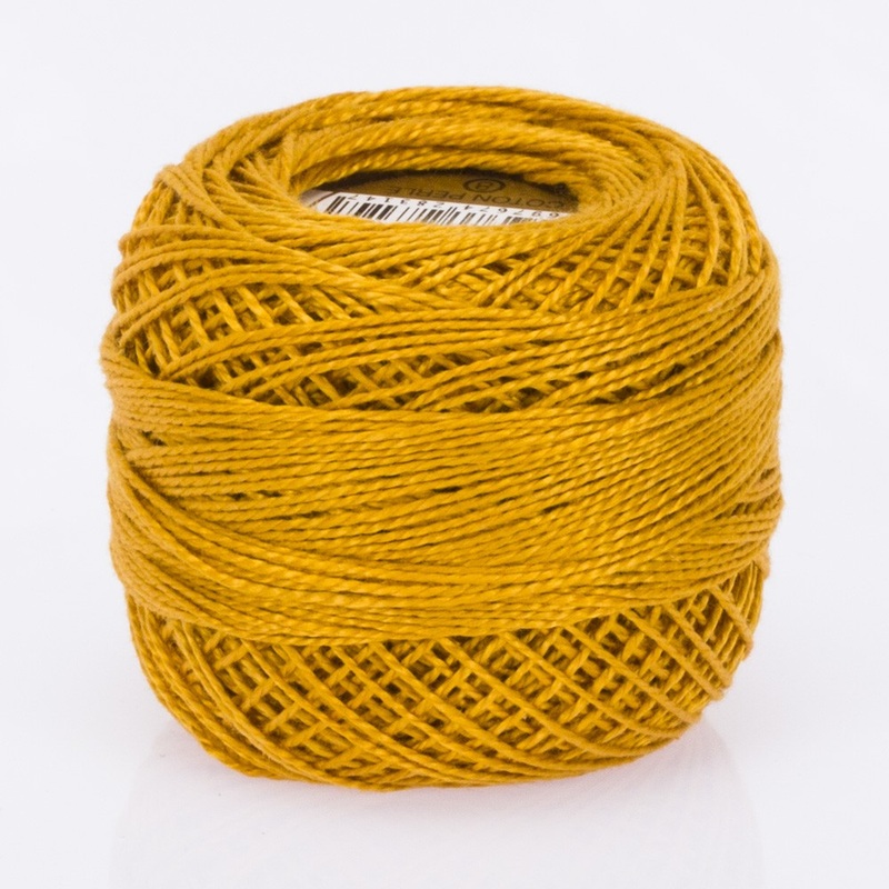 Madame Tricote Paris Koton Perle No:8 Embroidery Thread, Saffron – 222
