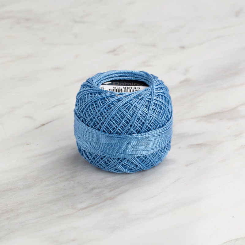 Domino Cotton Perle Size 12 Embroidery Thread (5 g), Blue – 4590012-00145