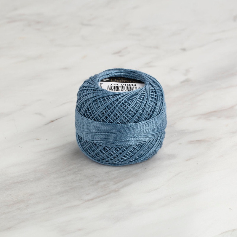 Domino Cotton Perle Size 12 Embroidery Thread (5 g), Blue – 4590012-01034