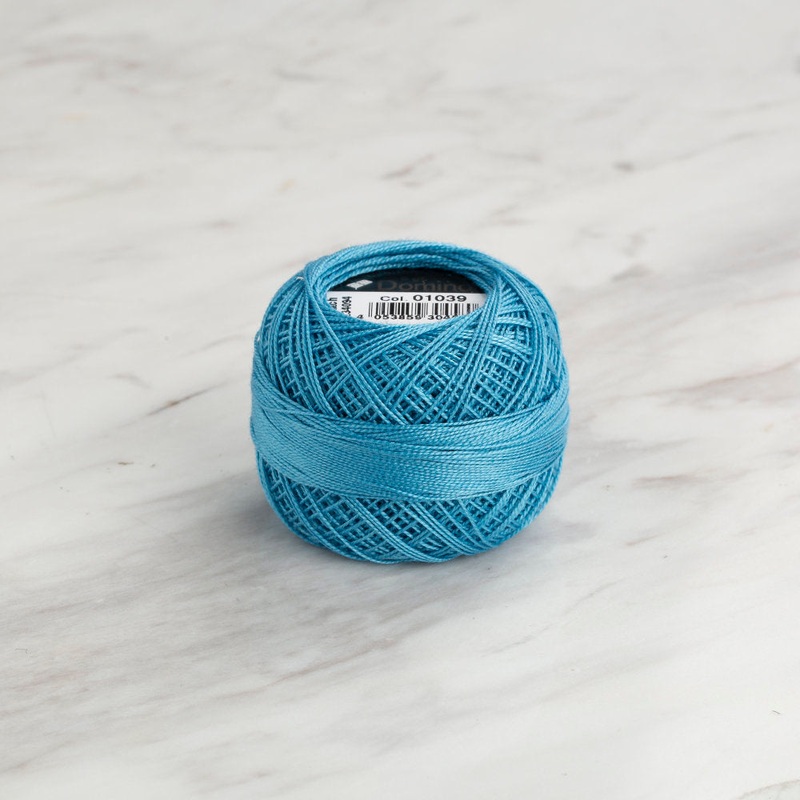 Domino Cotton Perle Size 12 Embroidery Thread (5 g), Blue – 4590012-01039
