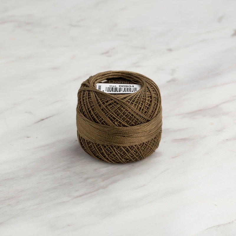 Domino Cotton Perle Size 12 Embroidery Thread (5 g), Brown – 4590012-00904