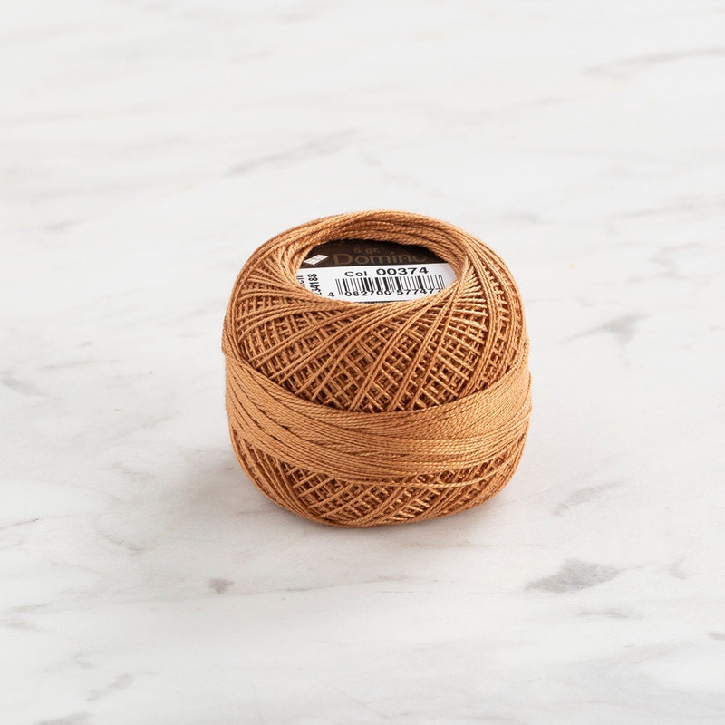 Domino Cotton Perle Size 12 Embroidery Thread (5 g), Brown – 4590012-374
