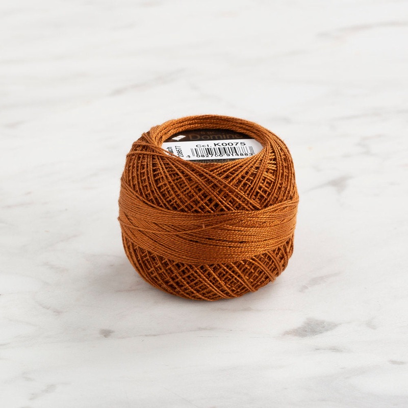 Domino Cotton Perle Size 12 Embroidery Thread (5 g), Brown – 4590012-K0075
