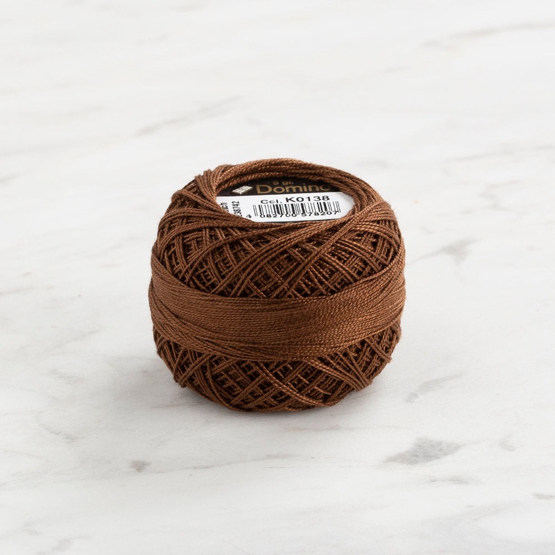 Domino Cotton Perle Size 12 Embroidery Thread (5 g), Brown – 4590012-K0138