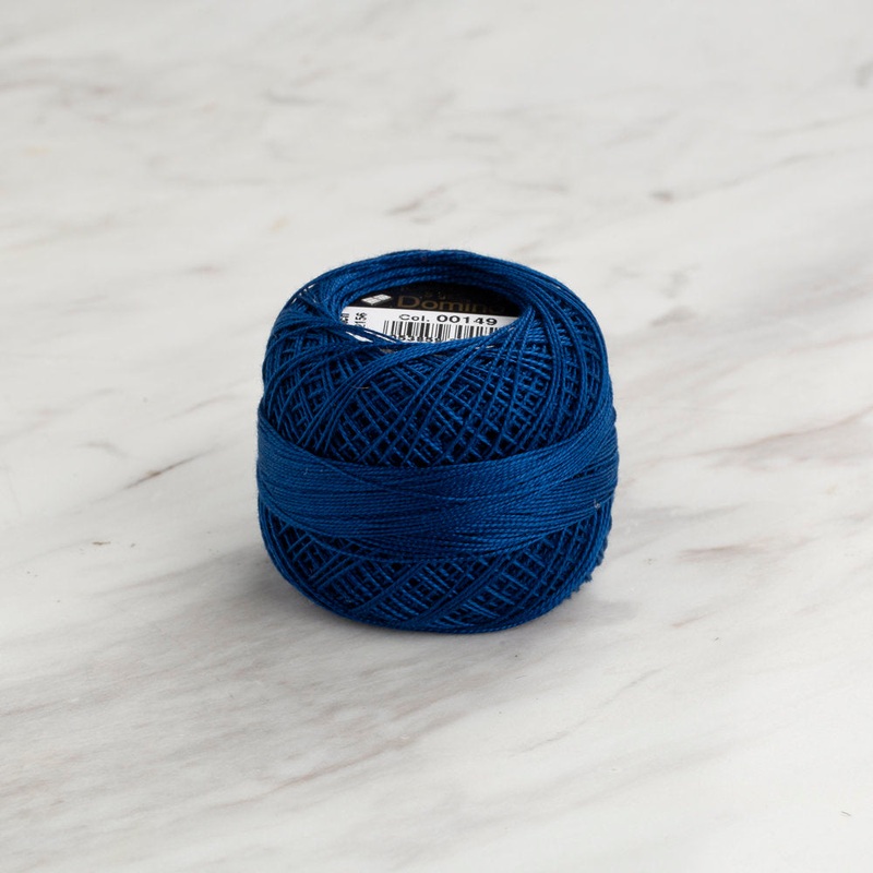 Domino Cotton Perle Size 12 Embroidery Thread (5 g), Dark Blue – 4590012-00149