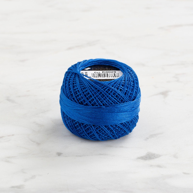 Domino Cotton Perle Size 12 Embroidery Thread (5 g), Dark Blue – 4590012-K0029