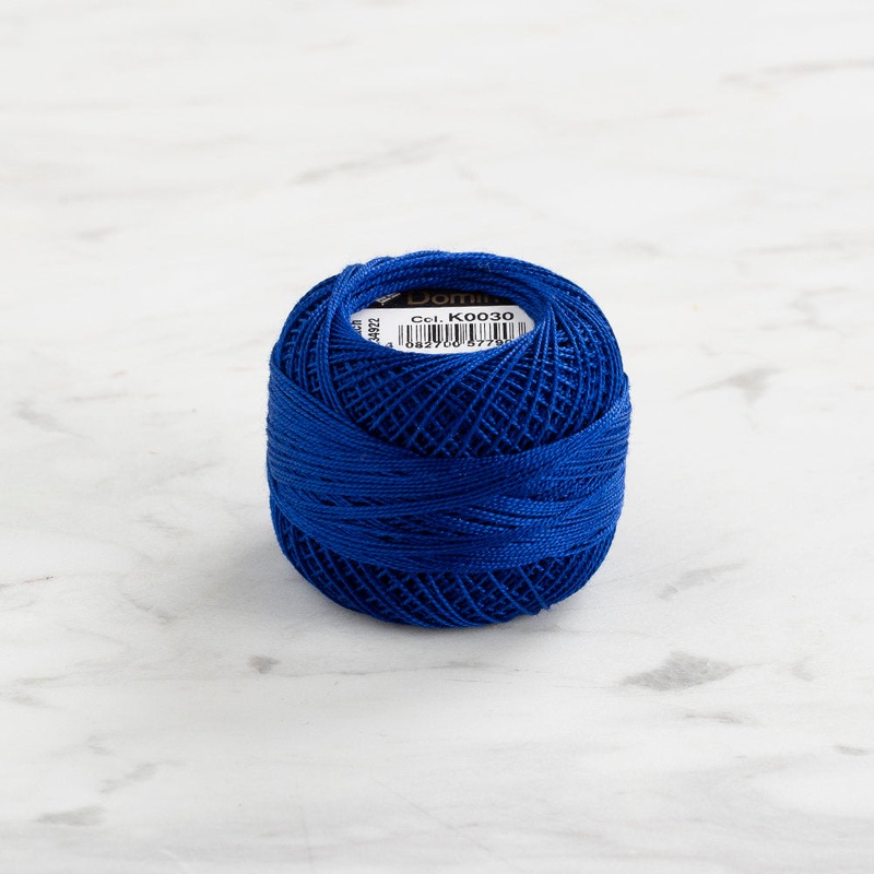 Domino Cotton Perle Size 12 Embroidery Thread (5 g), Dark Blue – 4590012-K0030