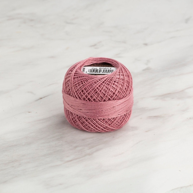 Domino Cotton Perle Size 12 Embroidery Thread (5 g), Dusty Rose – 4590012-01017