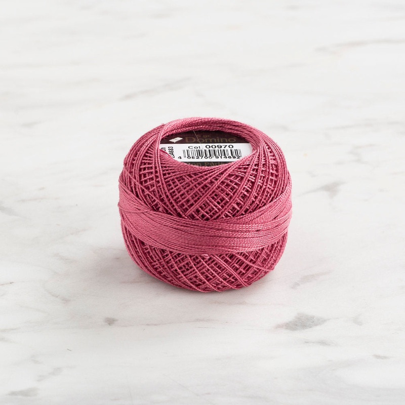 Domino Cotton Perle Size 12 Embroidery Thread (5 g), Dusty Rose – 4590012-970