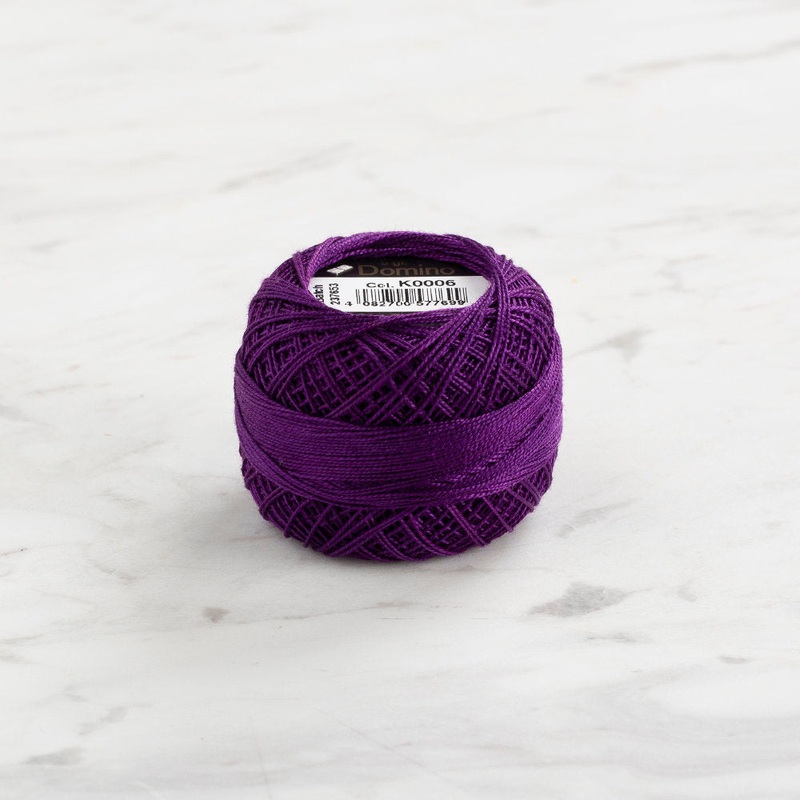 Domino Cotton Perle Size 12 Embroidery Thread (5 g), Eggplant – 4590012-K0006