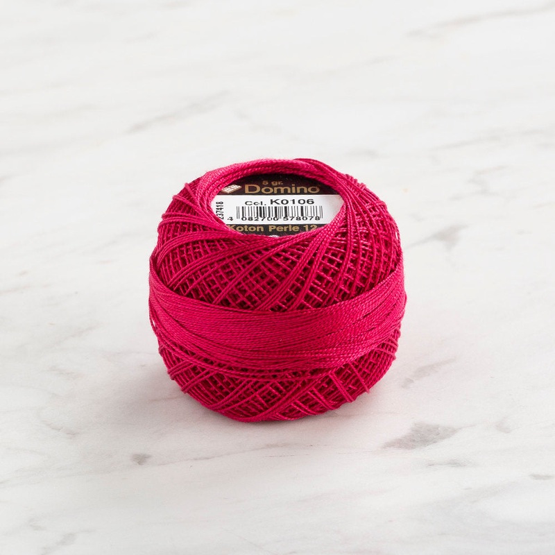Domino Cotton Perle Size 12 Embroidery Thread (5 g), Fuschia – 4590012-K0106