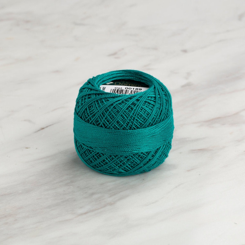 Domino Cotton Perle Size 12 Embroidery Thread (5 g), Green – 4590012-00189