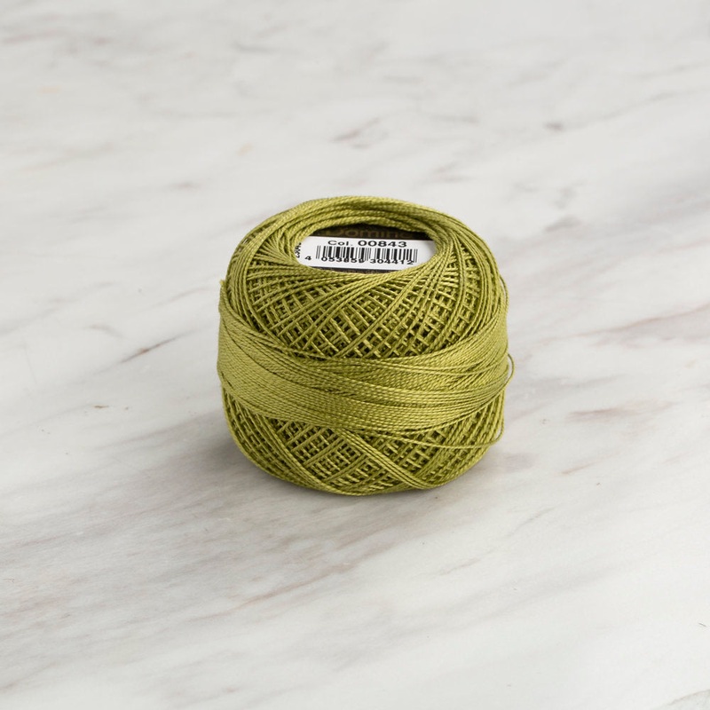Domino Cotton Perle Size 12 Embroidery Thread (5 g), Green – 4590012-00843