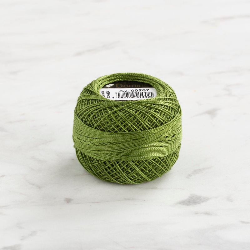 Domino Cotton Perle Size 12 Embroidery Thread (5 g), Green – 4590012-267