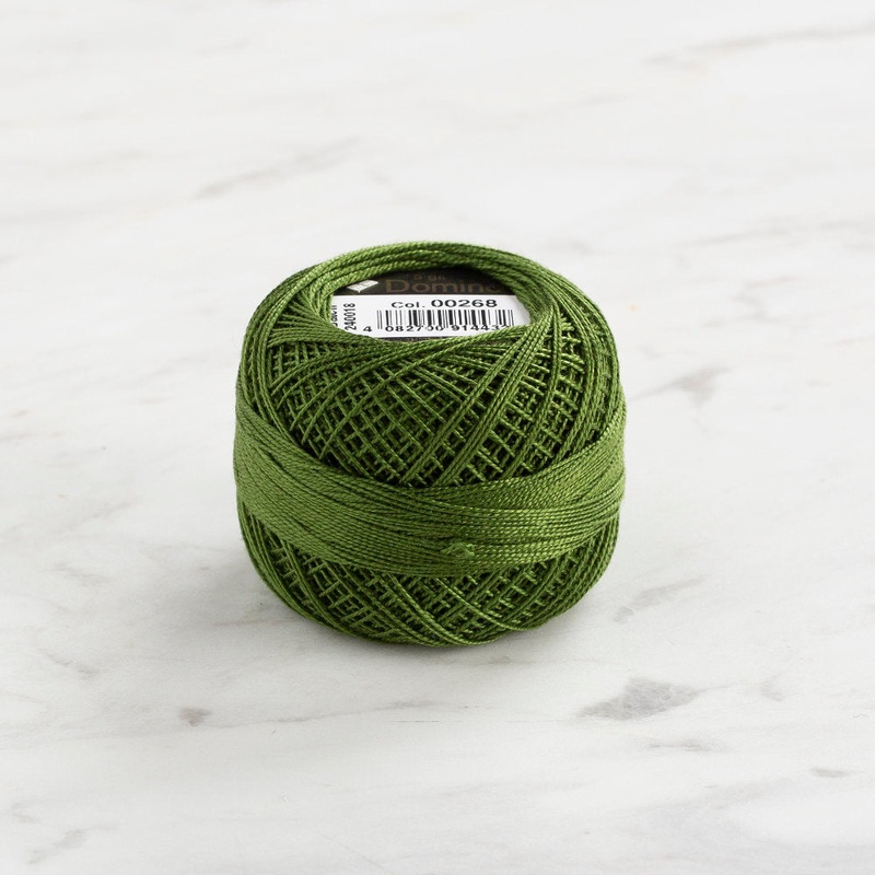 Domino Cotton Perle Size 12 Embroidery Thread (5 g), Green – 4590012-268